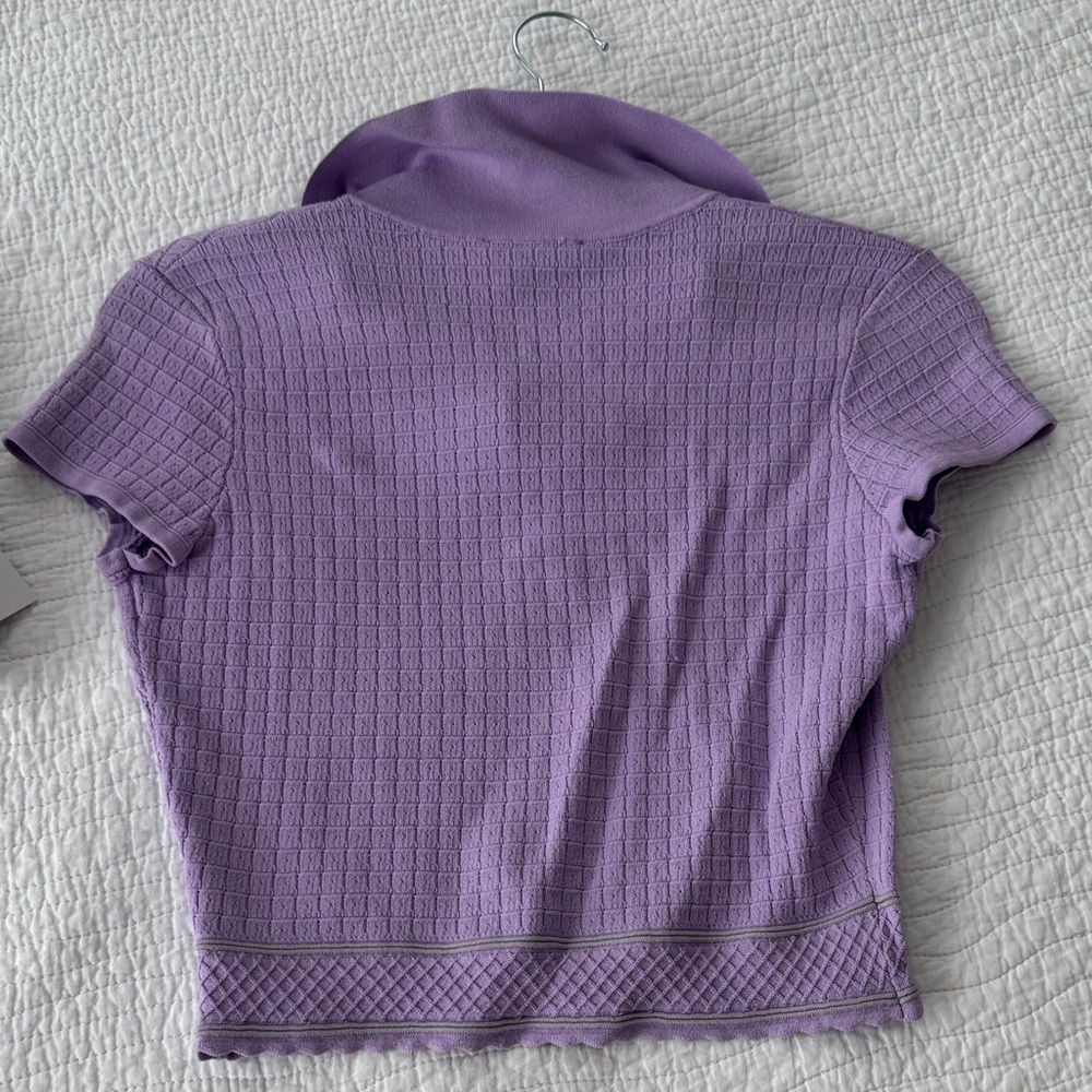 House of Harlow 1960 Lavender Knit Polo Skirt Set - Picture 5 of 7